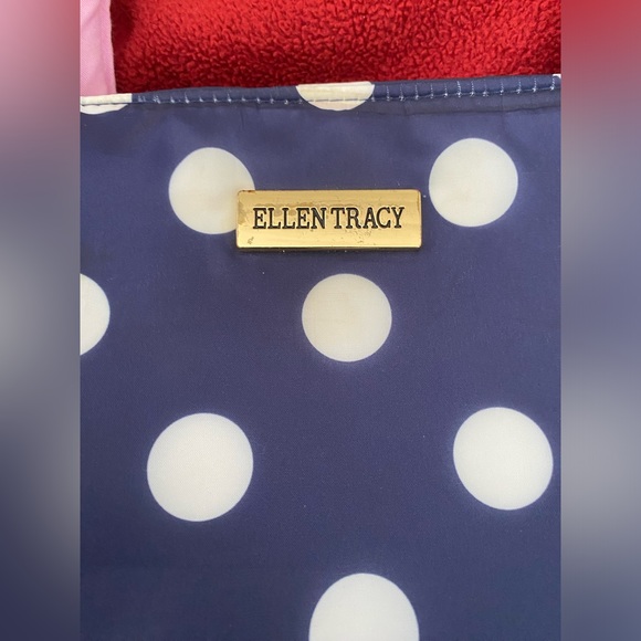 Ellen Tracy Polka Dot Lunch bag/satchel - Picture 2 of 4